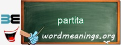 WordMeaning blackboard for partita